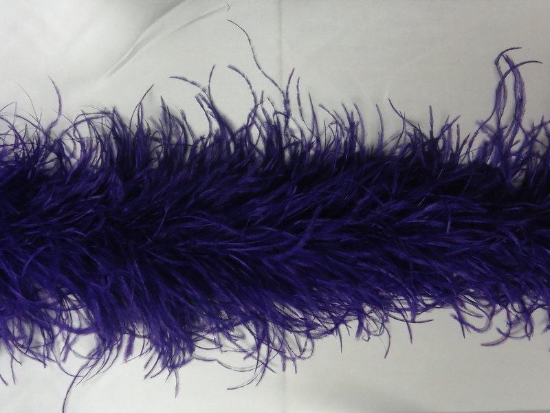 6 ply ostrich boa purple