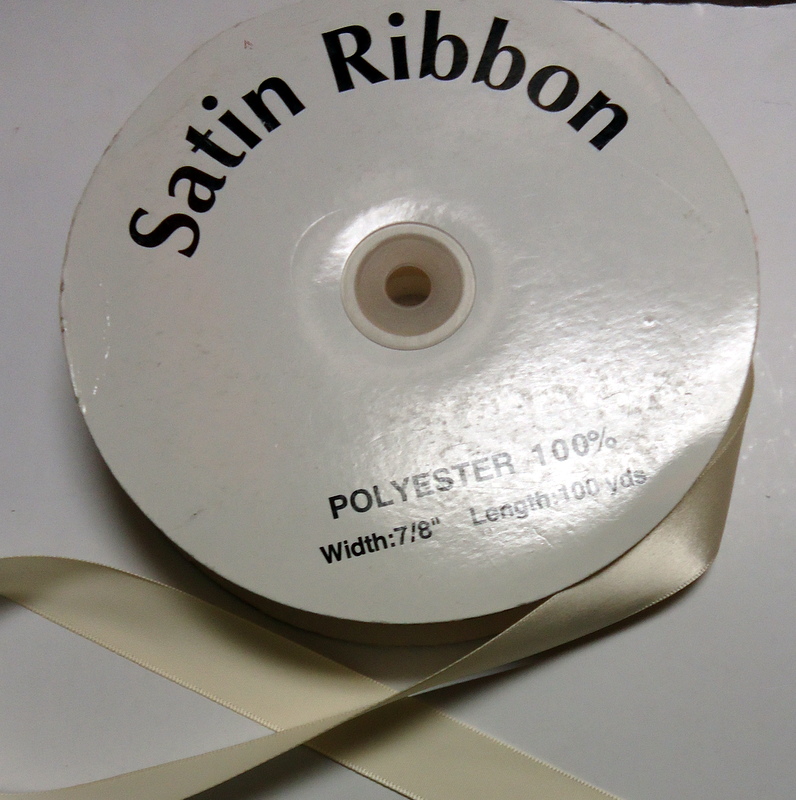 Satin Ribbon 7/8 inch OFF WHITE