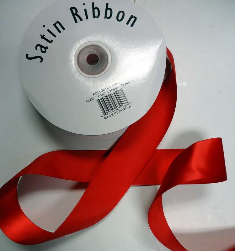 Satin Ribbon 1 1/2 RED