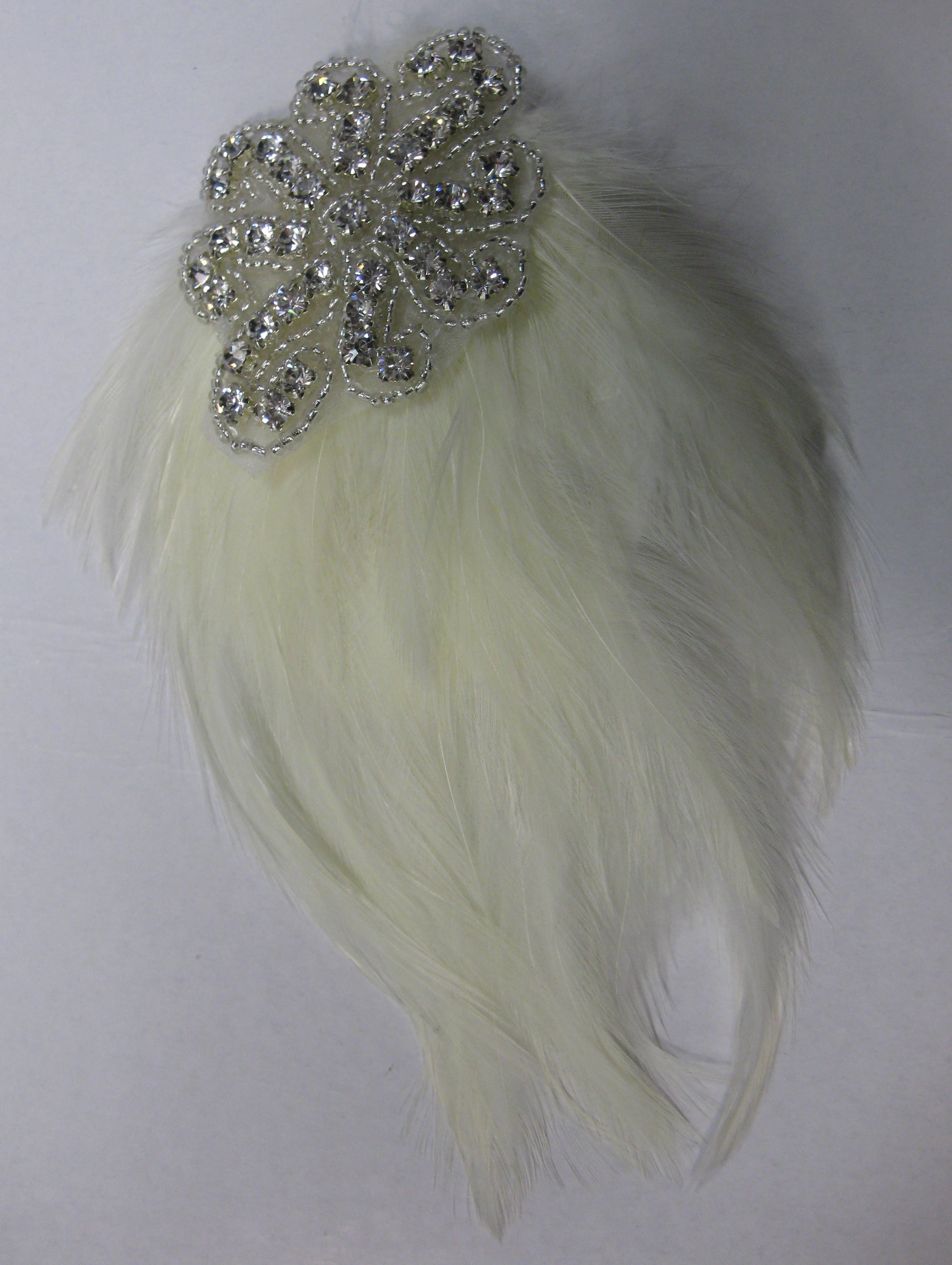 FEATHER PAD RHINESTONE