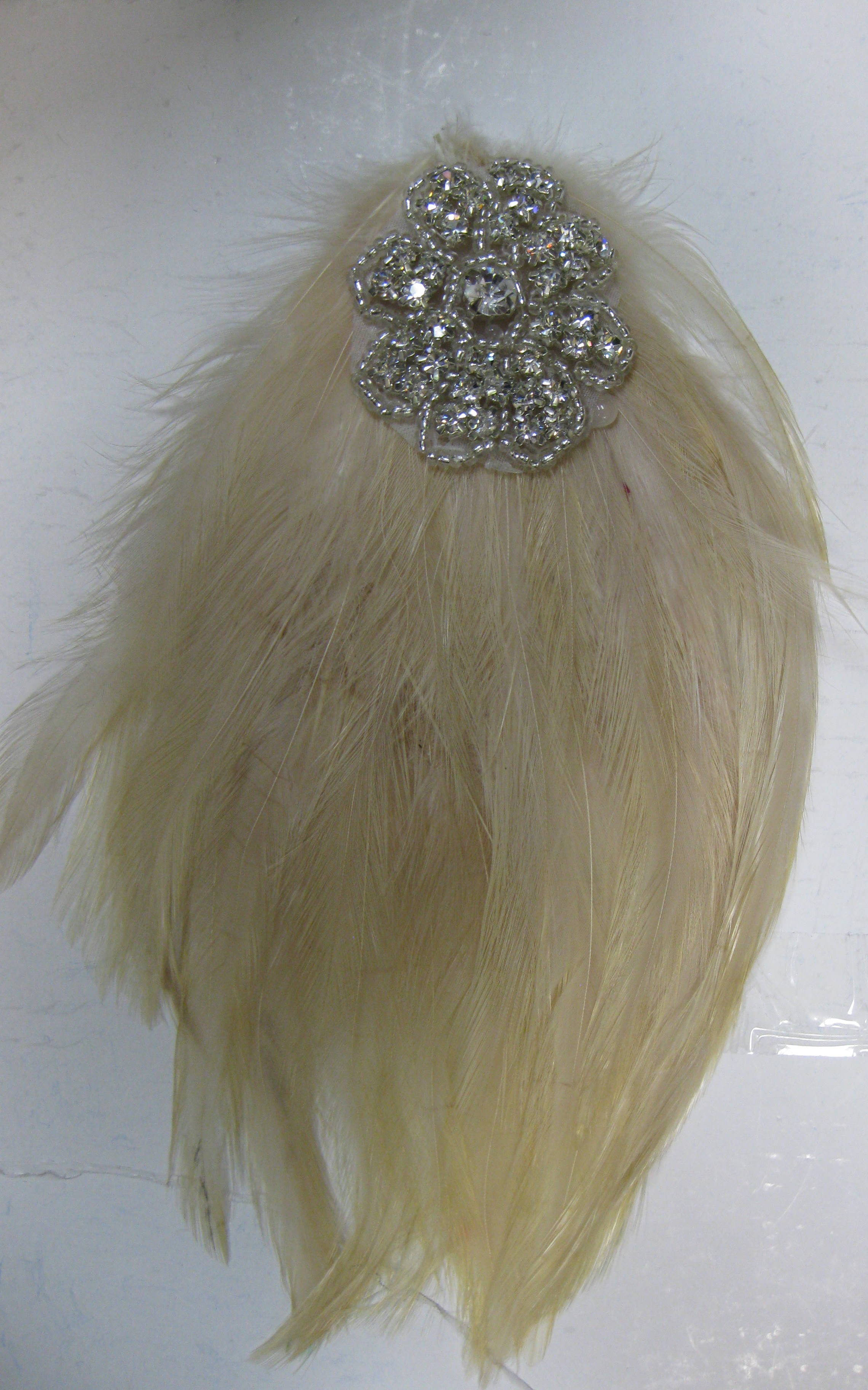 FEATHER PAD RHINESTONE