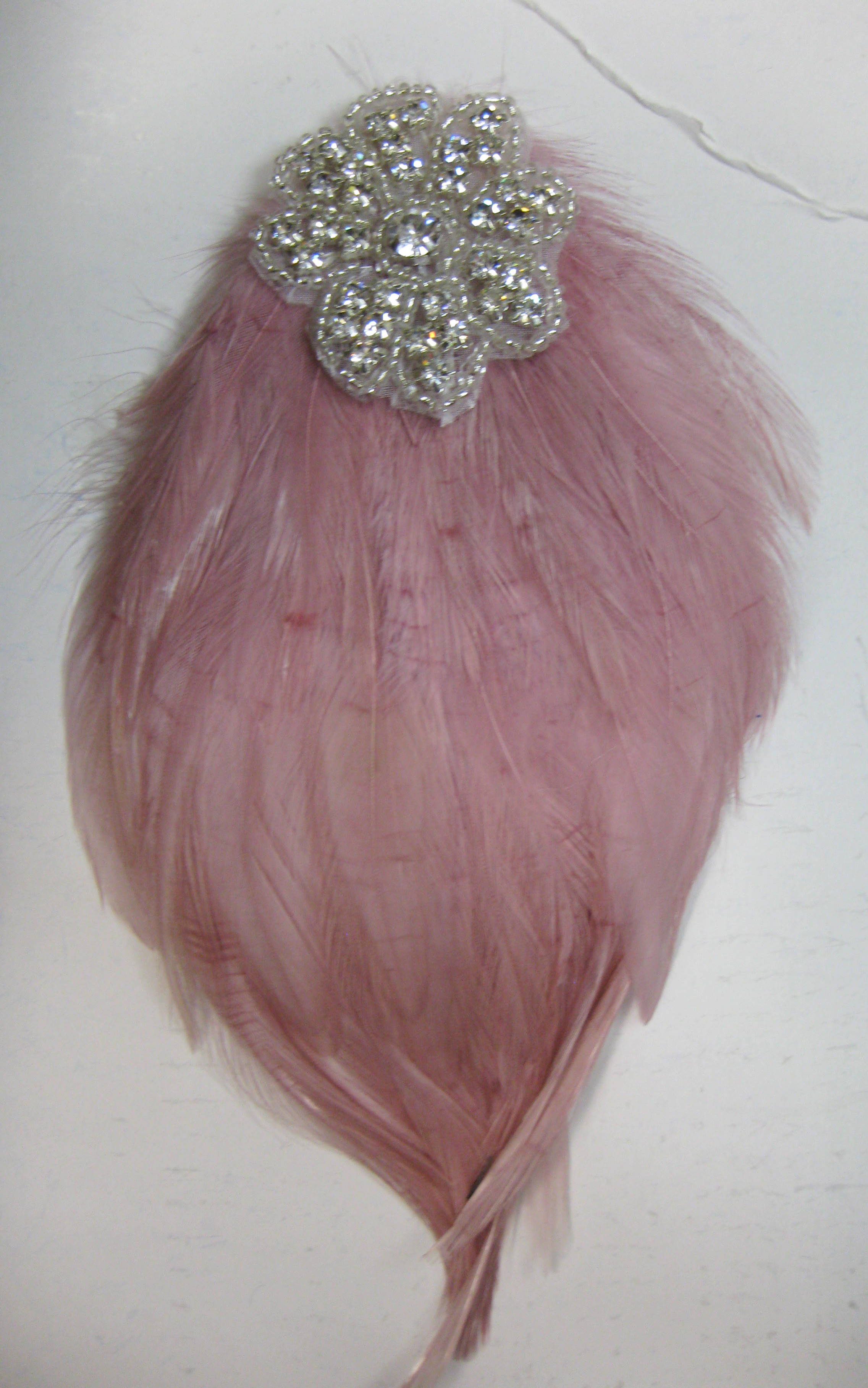 FEATHER PAD RHINESTONE