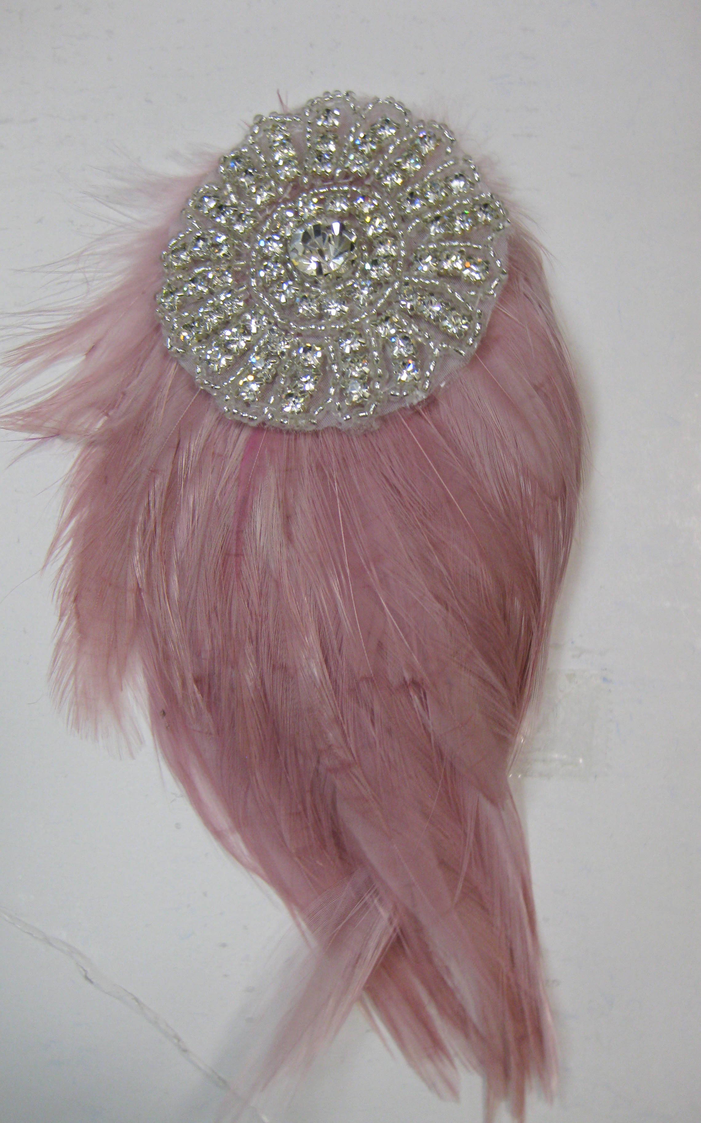 FEATHER PAD RHINESTONE