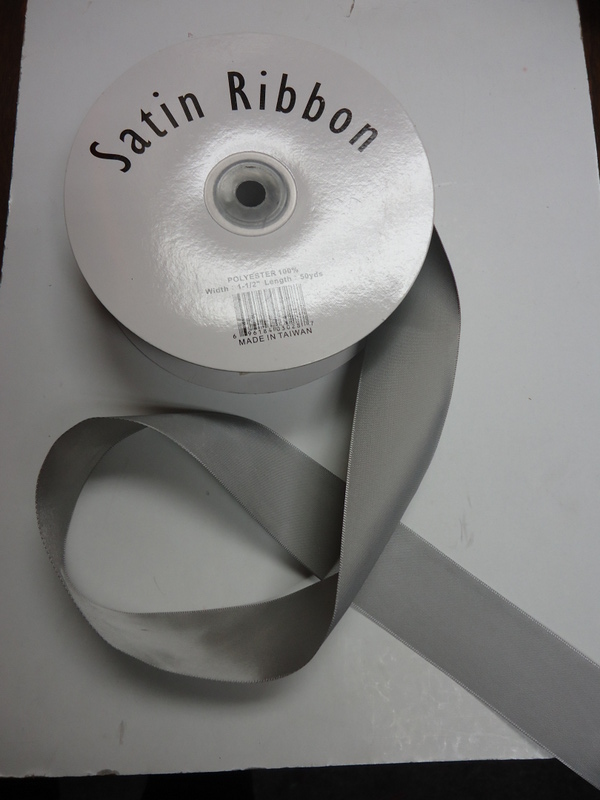 Satin Ribbon 1 1/2 GREY