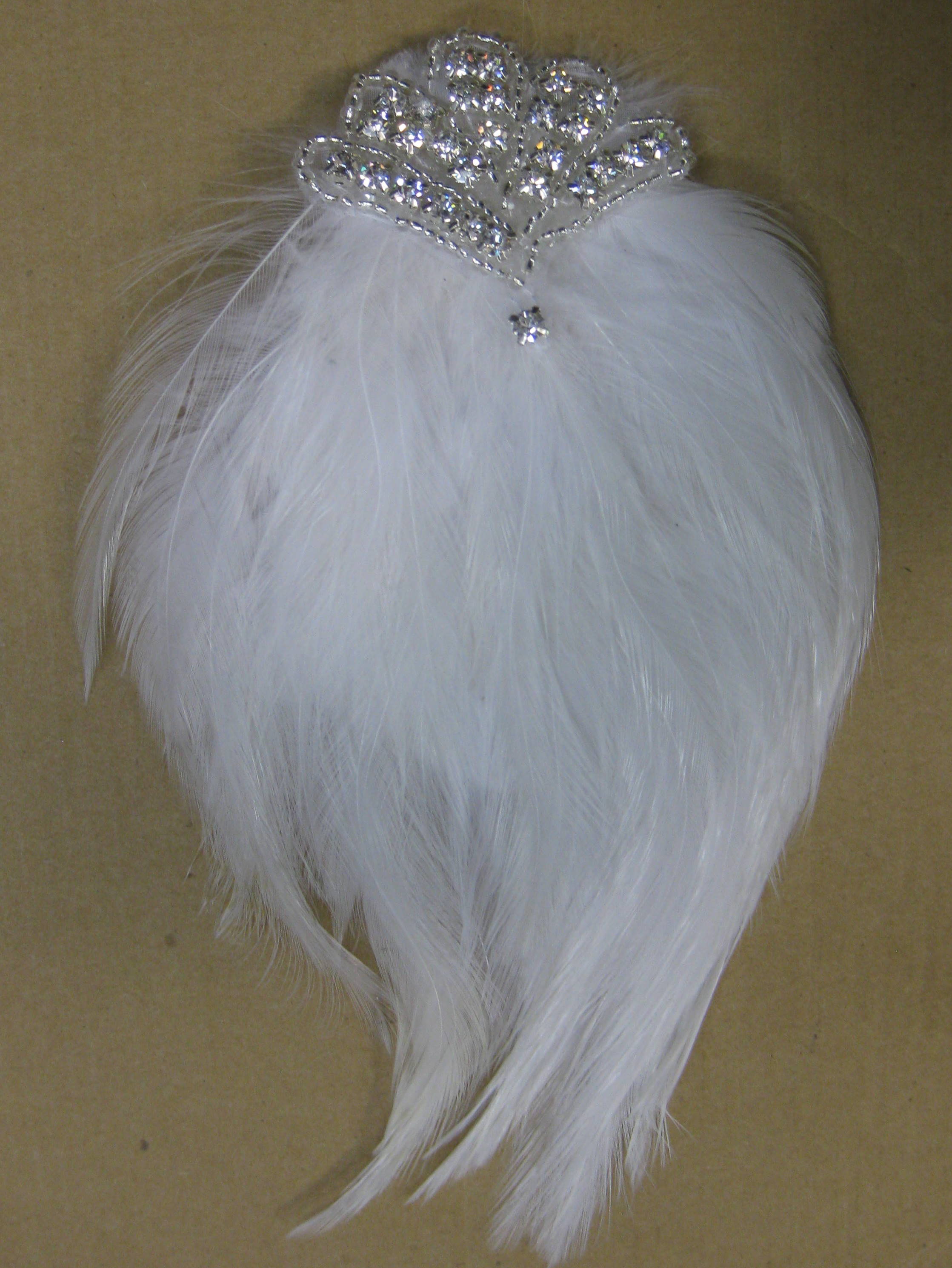 FEATHER PAD RHINESTONE