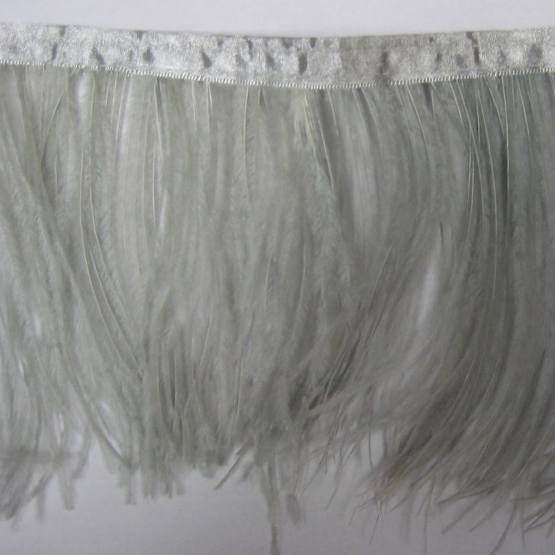 OSTRICH FRINGE GREY