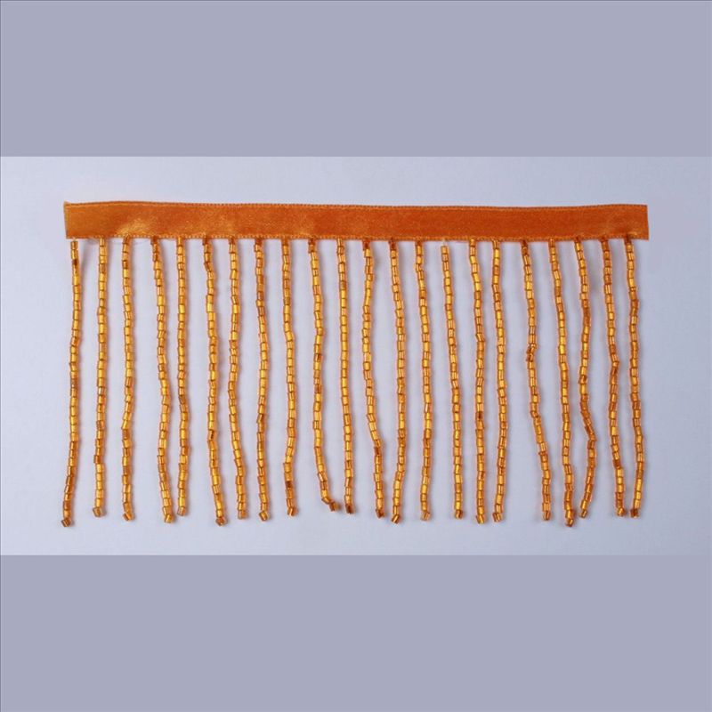 GLASS BEADS FRINGE AB ORANGE