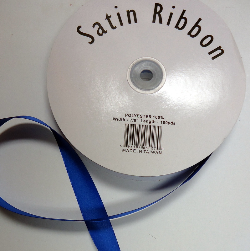 Satin Ribbon 7/8 inch BLUE